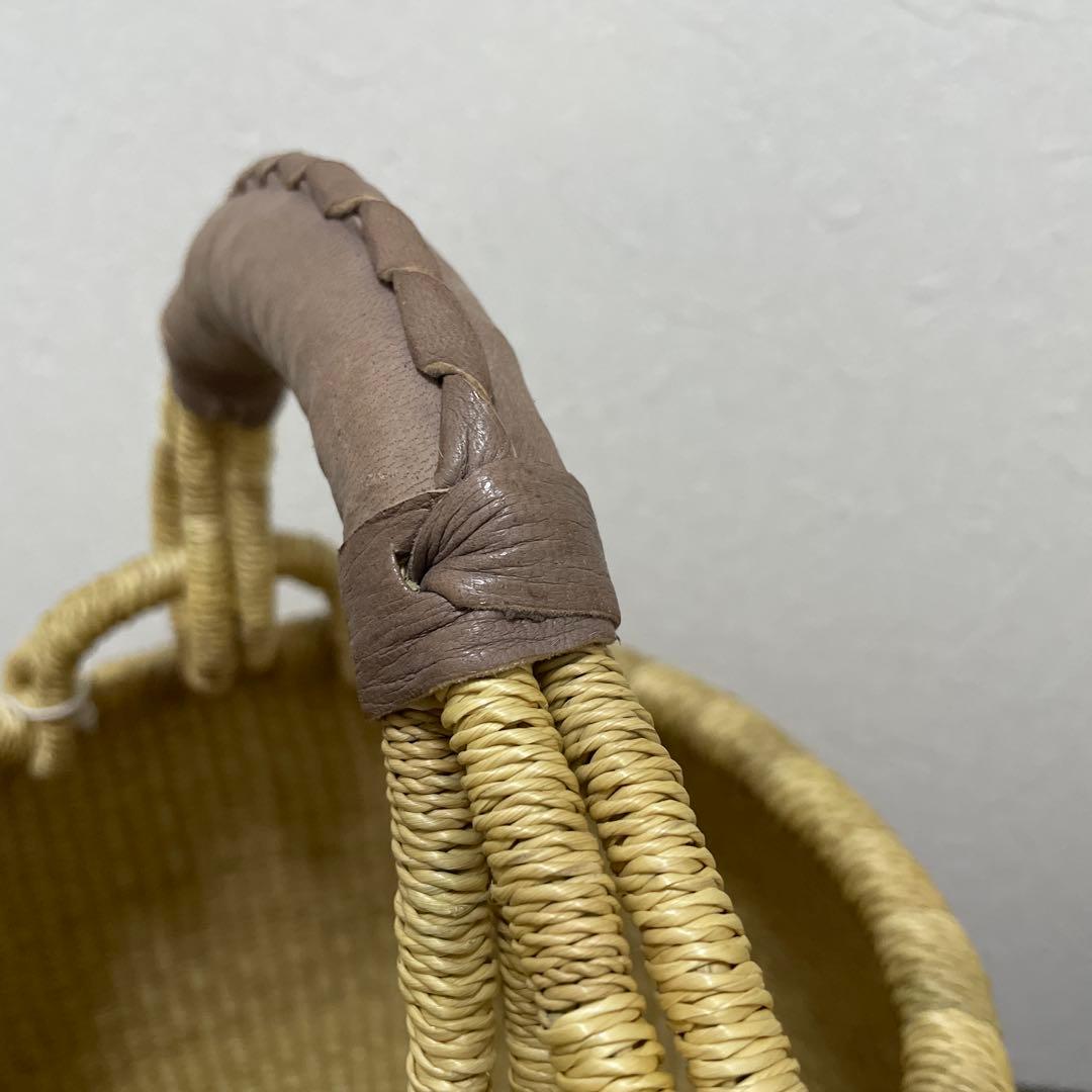 【新品未使用】 biga ボルガバスケット 壺型 カナリ