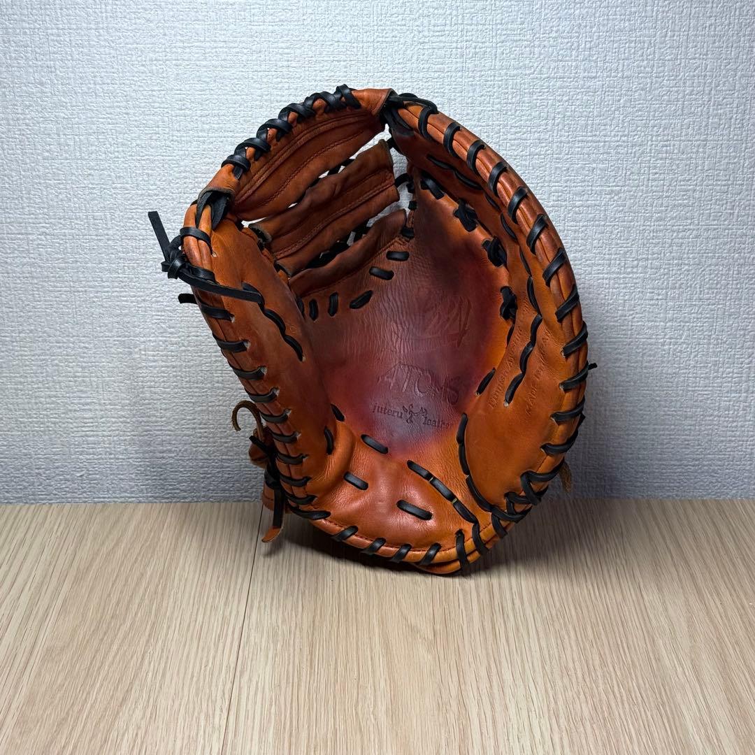 ATOMS 硬式 ファーストミット ジュテルレザー クロス締め