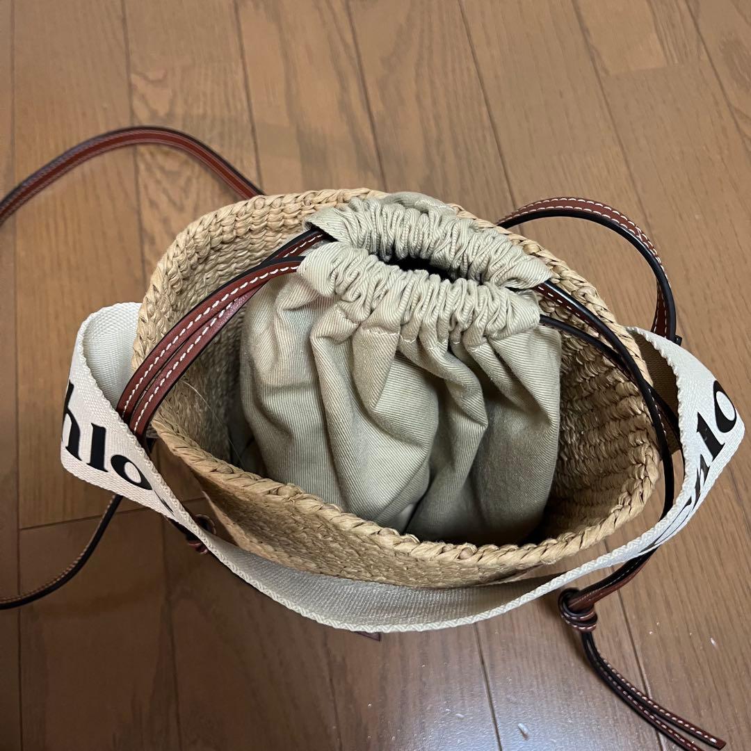 クロエ Chloe WOODYスモールバスケット かごバッグ