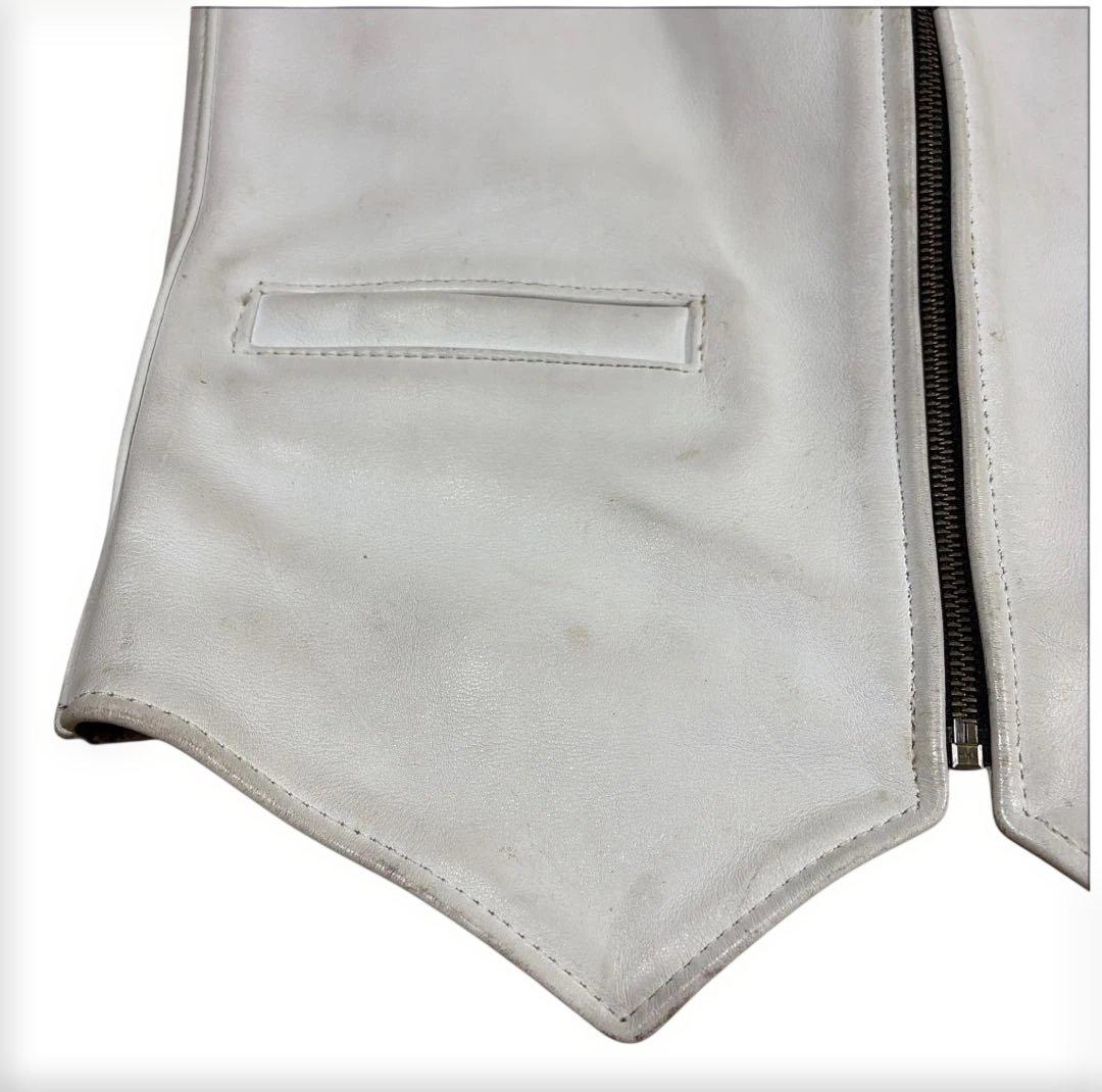 vanson レザーベスト サイズ36 S ホワイト