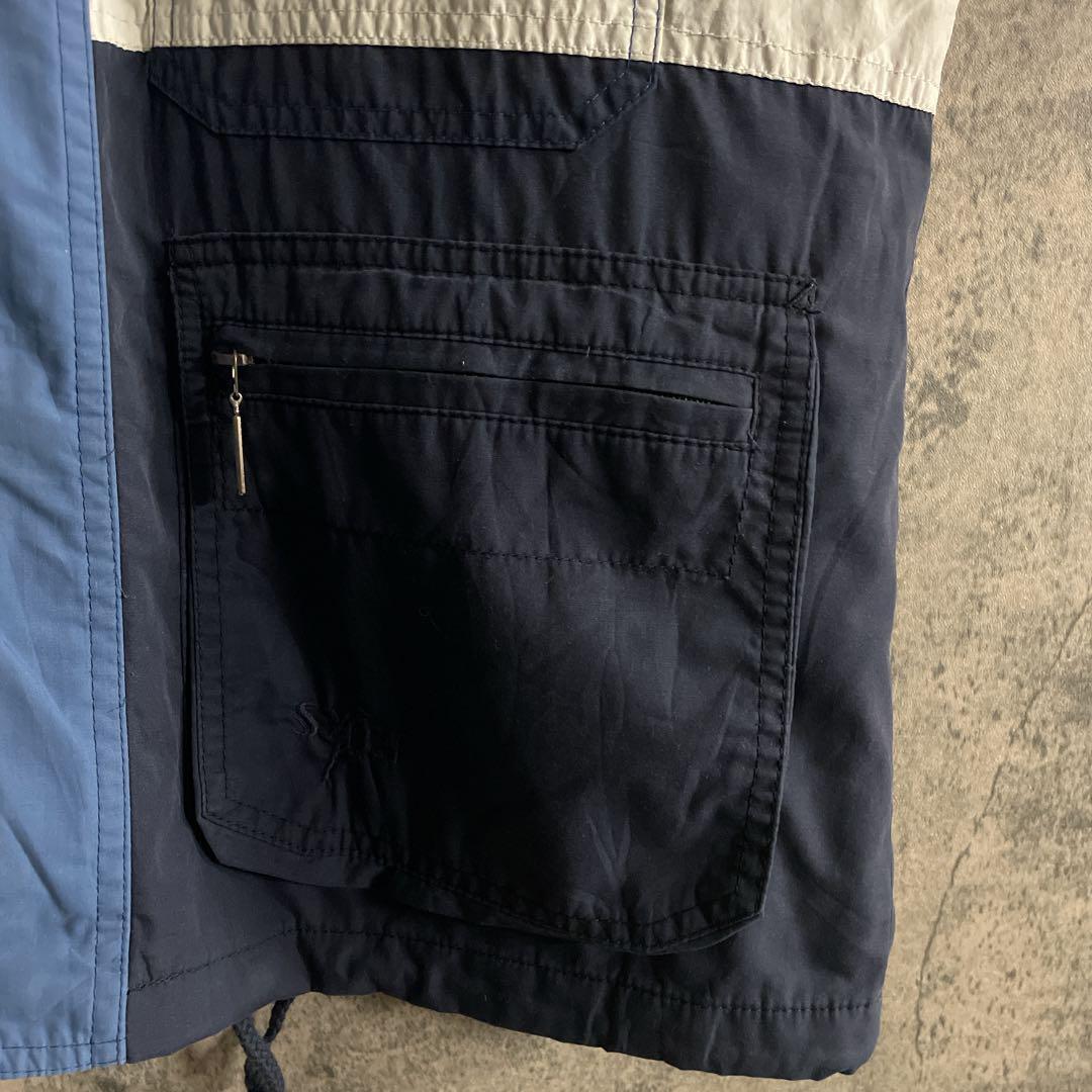 NFL EAGLES 3段ロゴプリントパーカー ×ヴィンテージ バイカラーベスト