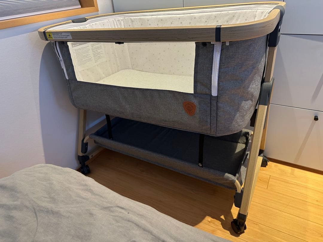 HZDMJ 2022型ベビーベッド　グレ