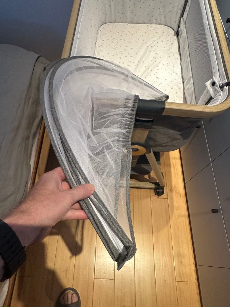 HZDMJ 2022型ベビーベッド　グレ