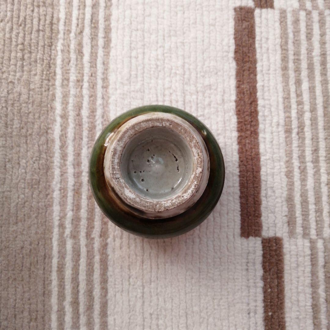 河井寛次郎　緑釉碗　紅葩識箱