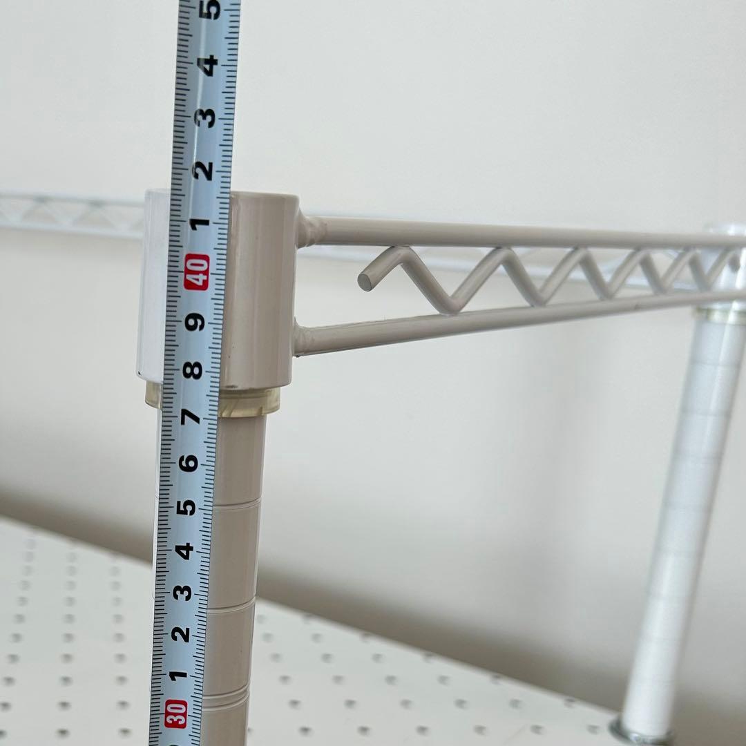 【専用】　ホームエレクター 廃盤品ホワイト パンチングシェルフ 三方クロスバー