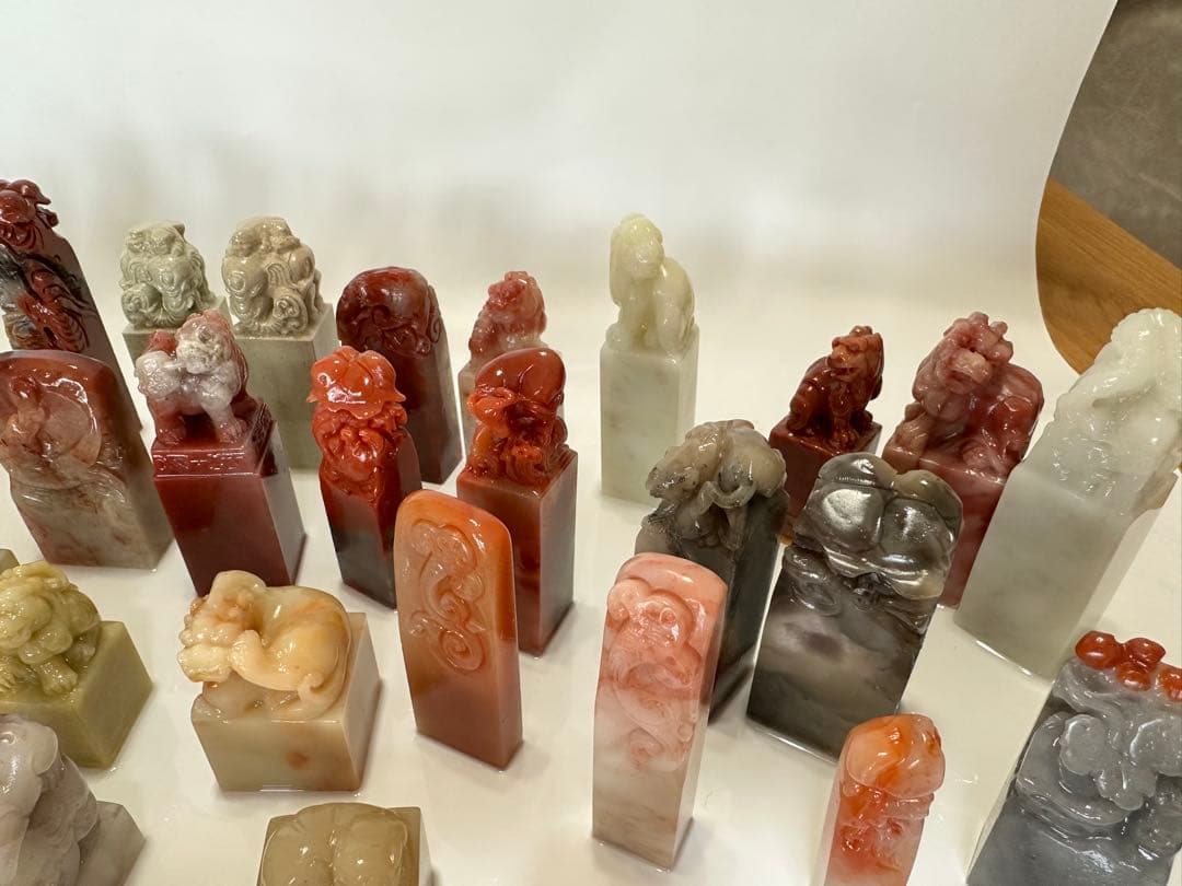 決算セール　篆刻　印材　印石　まとめ　書道　落款　遊印　100個セット2