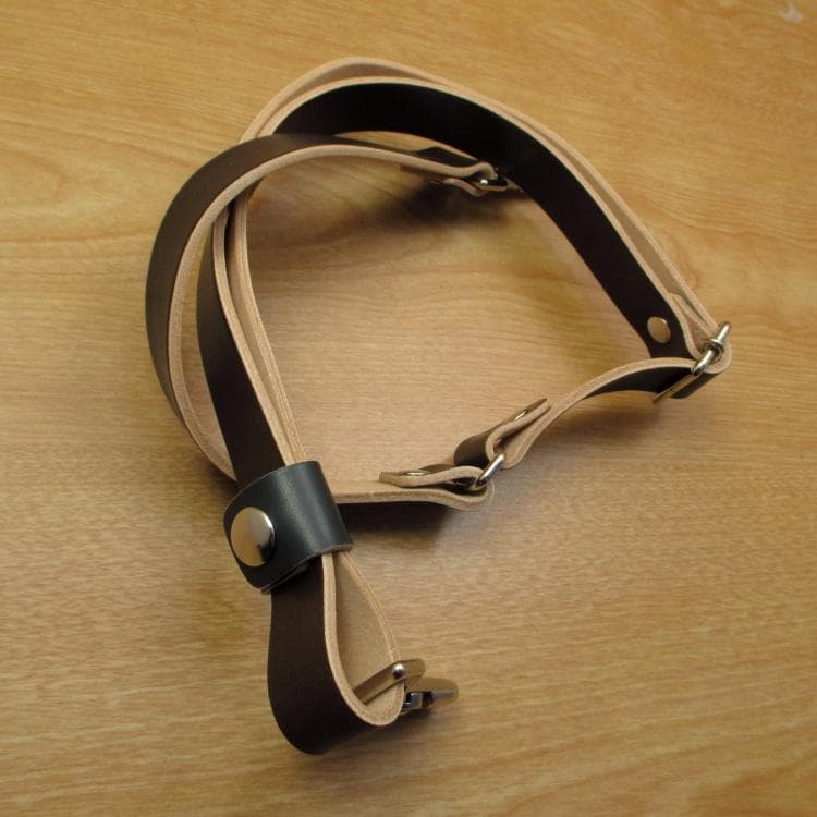 ダークグリーン＆焦げ茶　６丁　革ベルト付　シザーケース　SCL-100/CGB