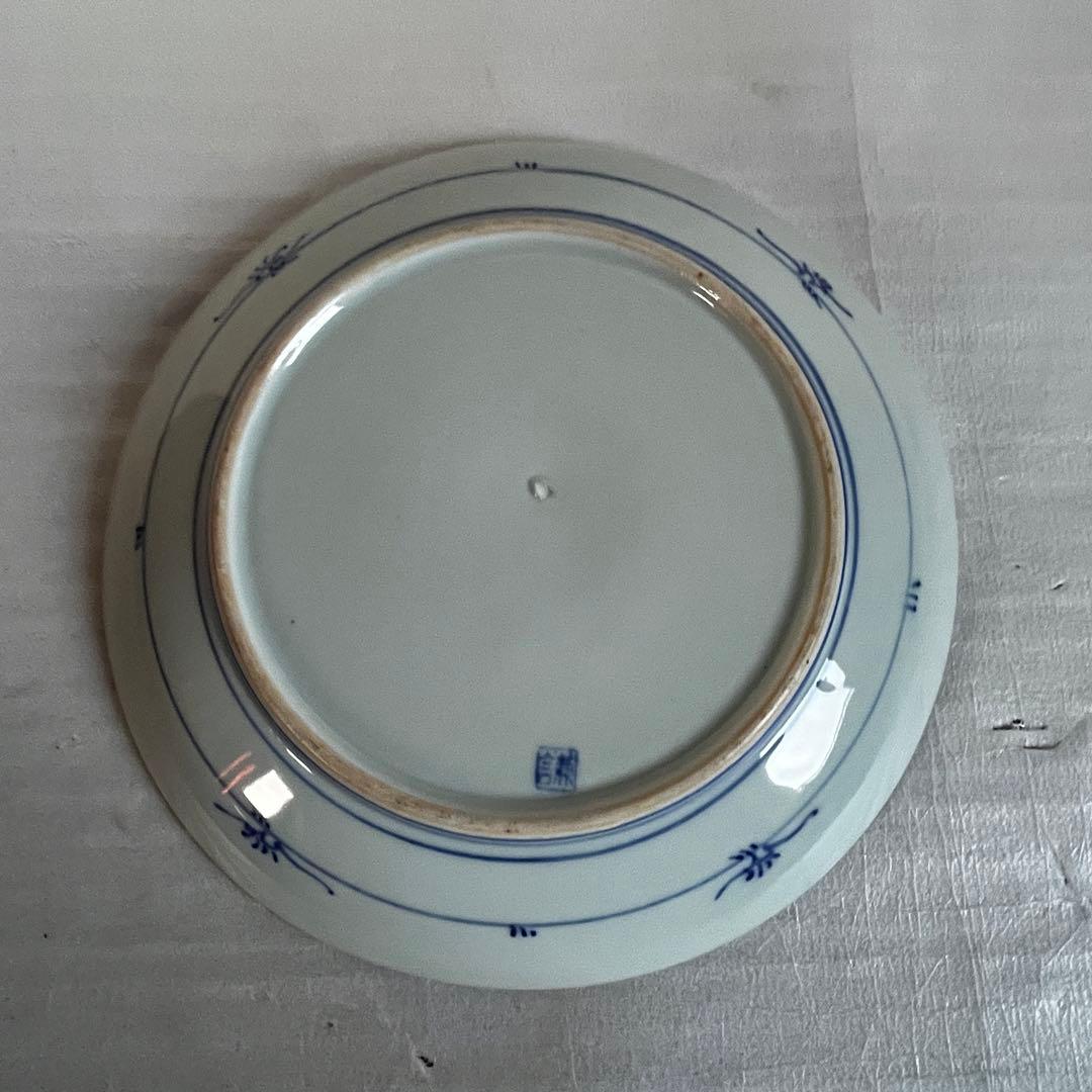 アンティーク　特大　大皿　古伊万里　染付　3枚セット　江戸時代　刻印　謙