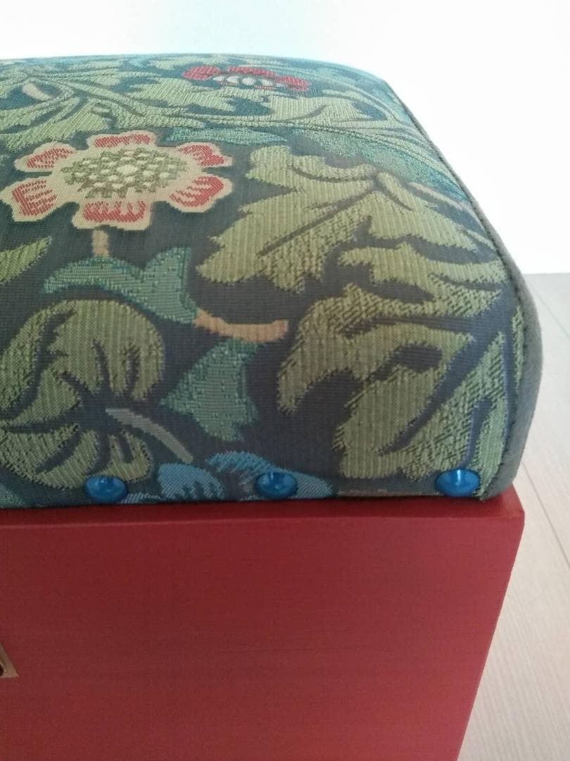 Sale【張替え未使用品】昭和鏡台丸スツール・ブラックトーン