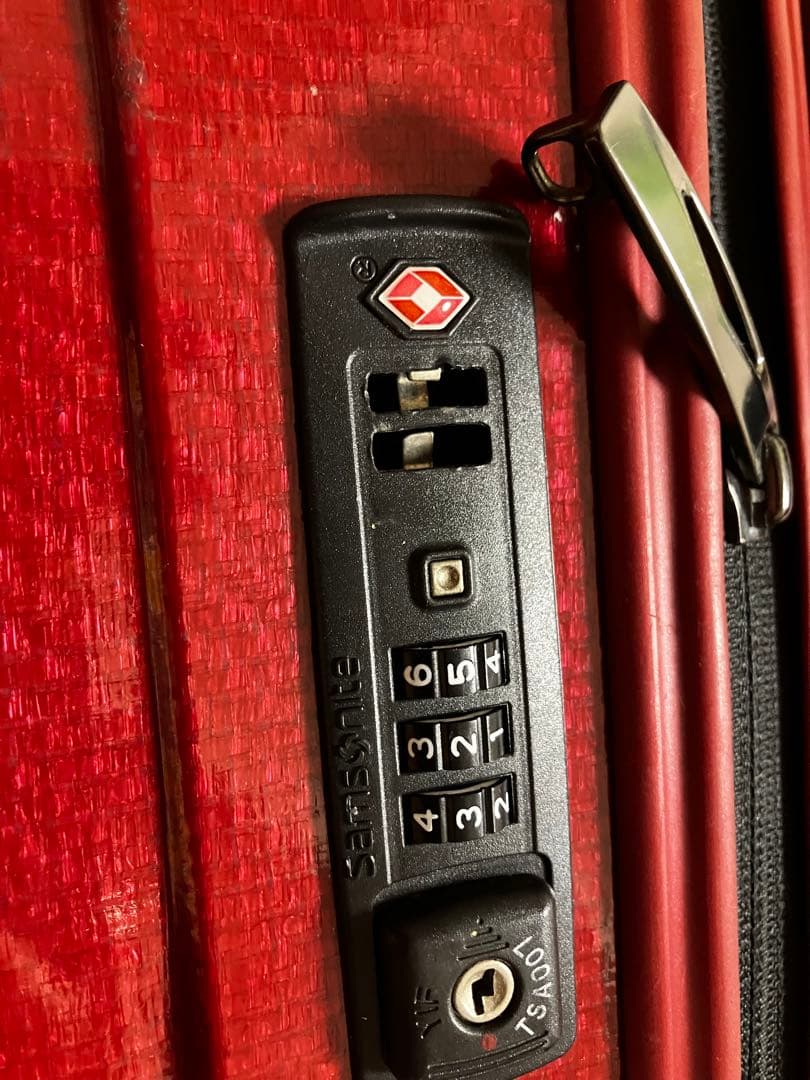 訳あり　サムソナイト コスモライト キャリー　赤　レッド　超軽量　旅行