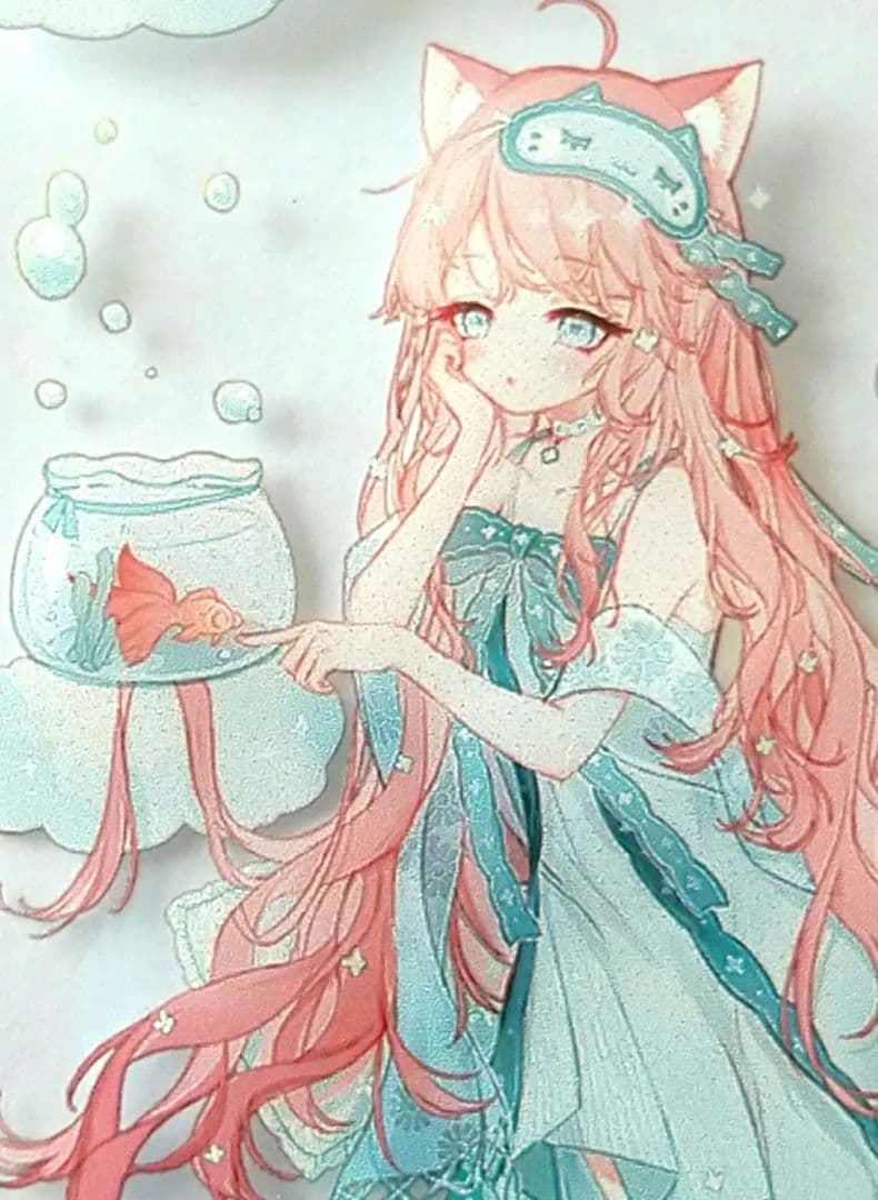 ✩のこり２✩J43＃猫咪少女(PET)野葵 切り売り海外人物マステ女の子ネコ耳