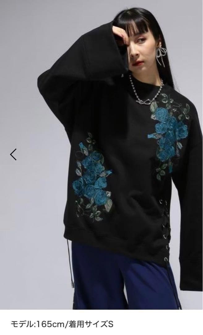 【Ado×HARE/UNISEX】サイドレースアップローズシシュウスウェット