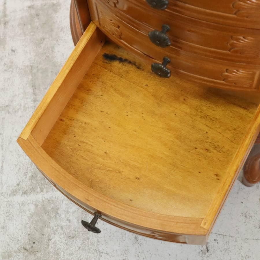 イタリア製クラシカル家具 サイドチェスト コンソール 電話台 引き出し4段