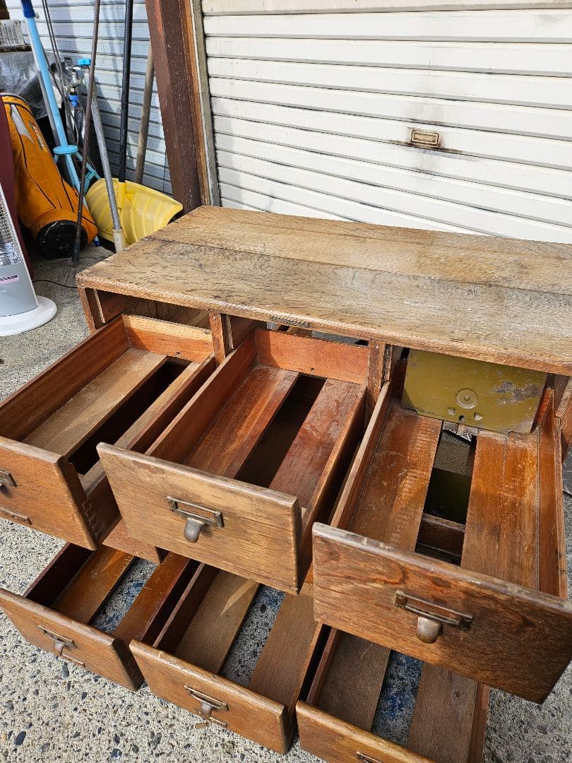 USA アンティーク 古いファイルキャビネット レターケース 木製 ドロワー