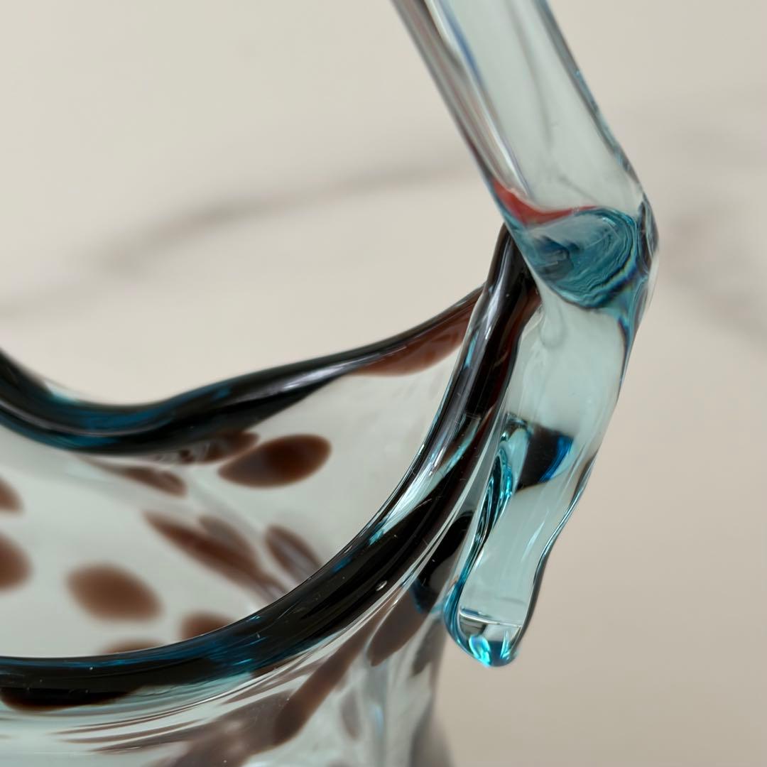 【Sghr スガハラガラス】サック＊サイレントムーン・手作りガラス製花瓶（美品）