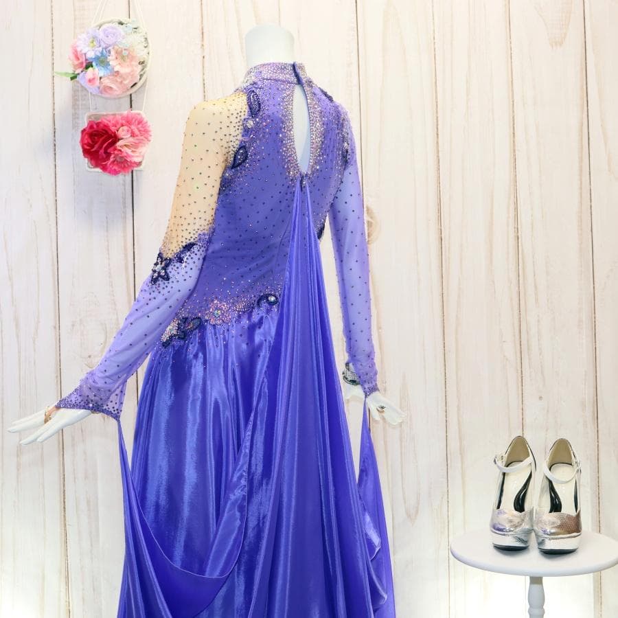 ひ*り様 き*ち様 凛舞クリスアン 社交ダンス衣装 Lサイズ 高級競技ドレス 発
