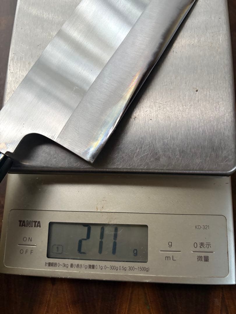 堺打刃物　薄口　中華包丁　210mm 7寸　白鋼　包丁　和包丁　未使用　菜切