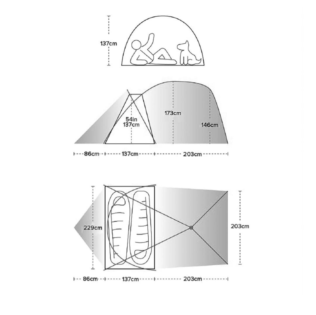 ビッグアグネス　ワイオミングトレイル2 未使用　アウトドア　テント