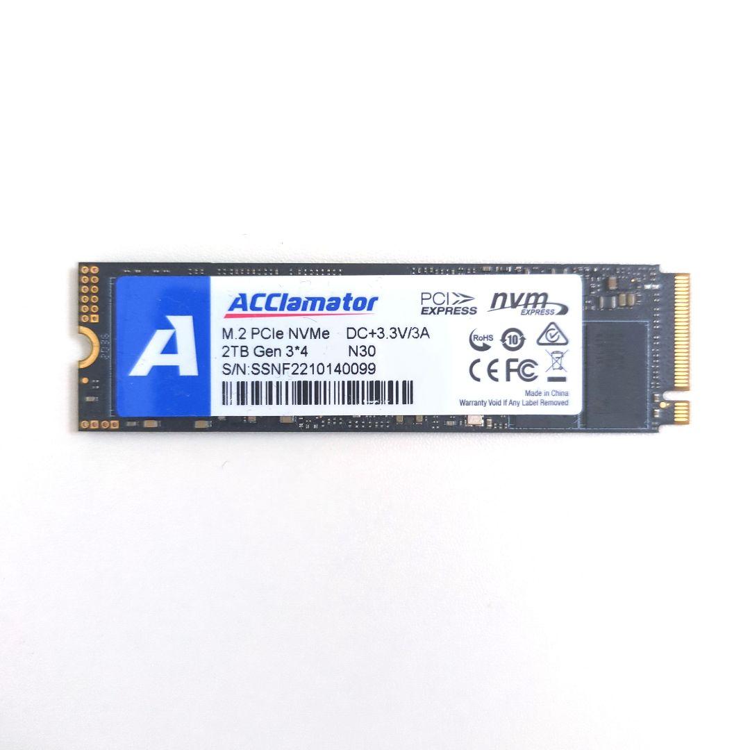 内蔵型SSD ACClamator M.2 PCIe NVMe 2TB SSD