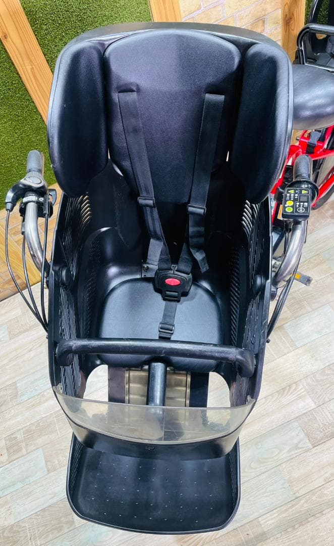 ブリヂストン No1モデル レッド系 子供乗せ電動アシスト H3382