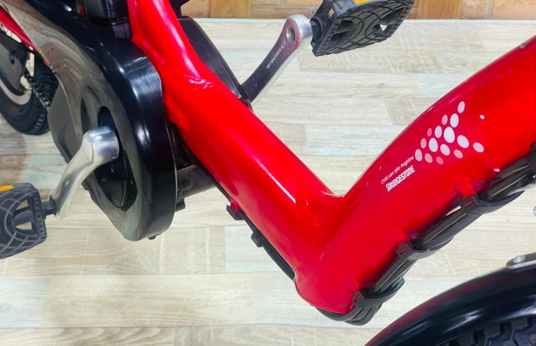 ブリヂストン No1モデル レッド系 子供乗せ電動アシスト H3382