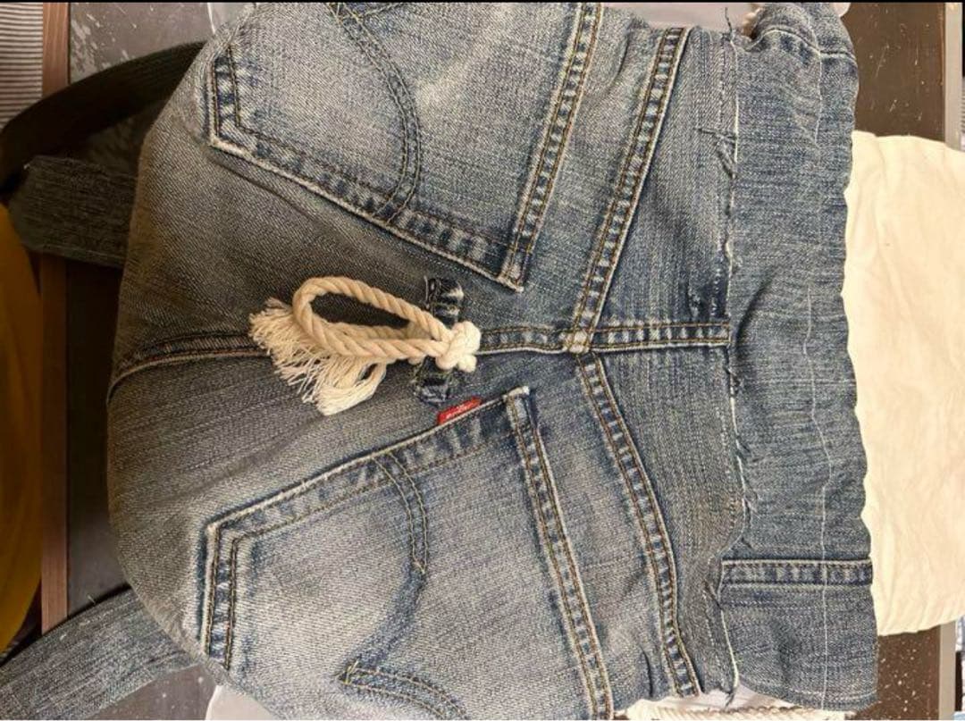 デニムリメイクダメージデニム✖️camoflagebackpack