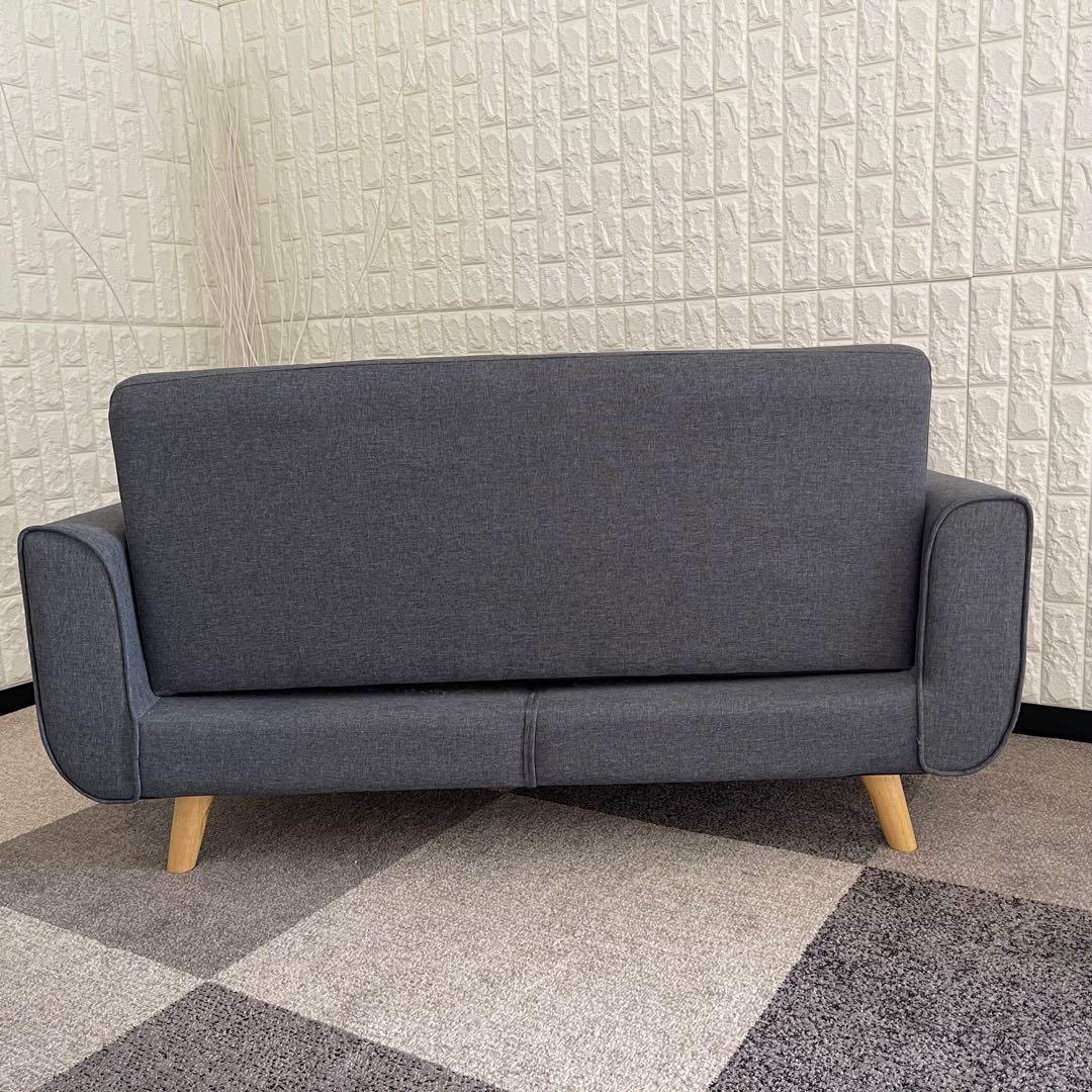 東京23区配送無料✨アイリス　北欧2人掛けソファ　グレー　美品