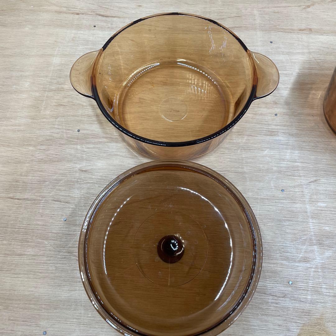 VISION ビジョン　フライパン　両手鍋　片手鍋　超耐熱ガラス製器具 3点