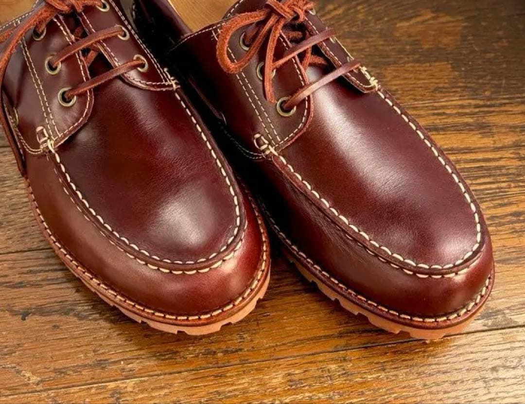 【Lands' End】ランズエンド レザーレースアップ ボートシューズ