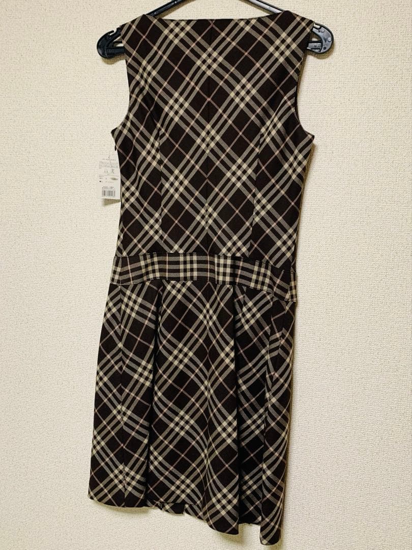 バーバリーブルーレーベル ノバチェック ノースリーブワンピース サイズ38