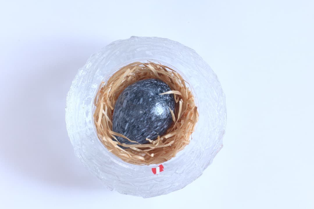 4685  鳥の巣　キャンドルホルダー　ガラス　オブジェ　イッタラ