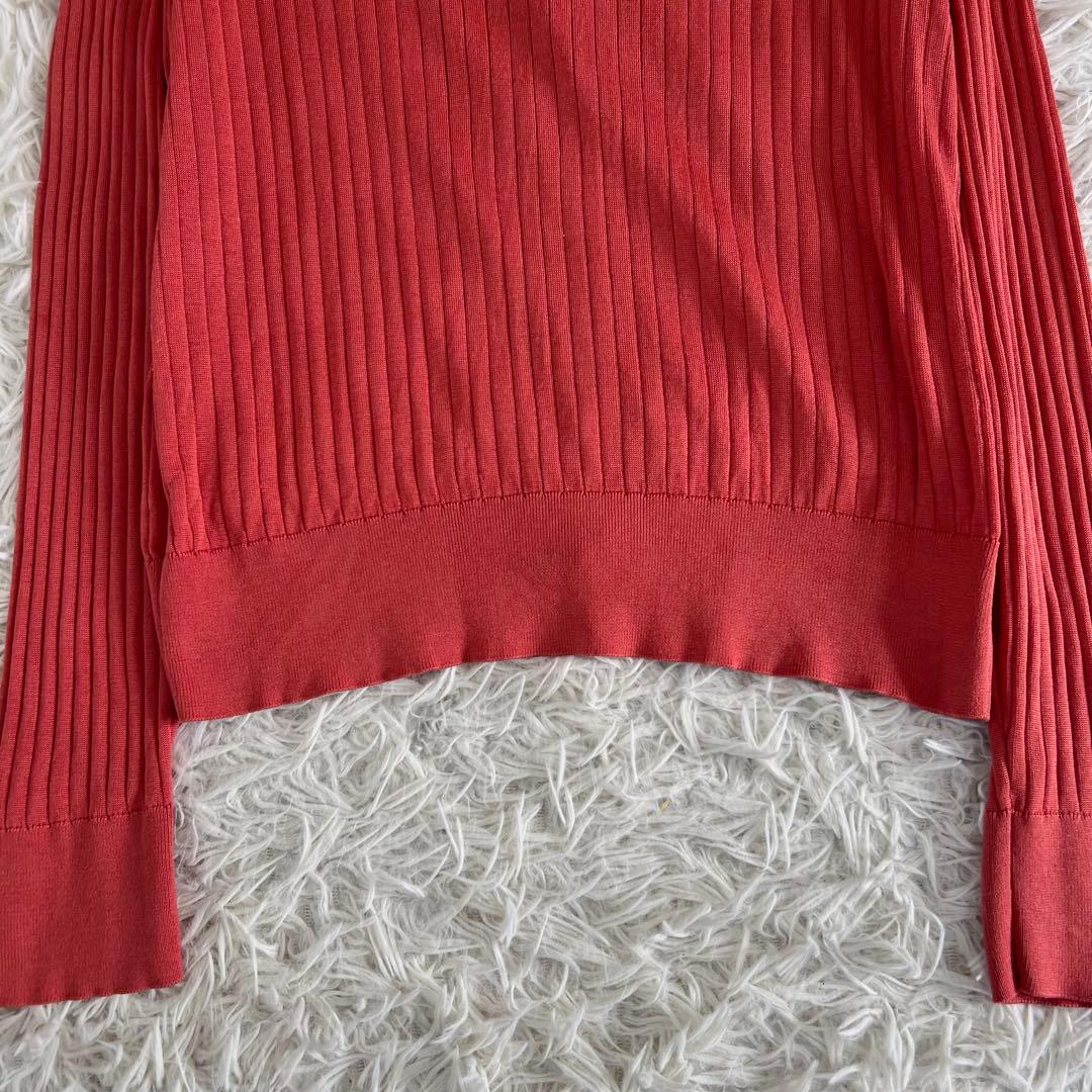 SOÉJU ソージュ シルク 混 リブ V ネック カーディガン