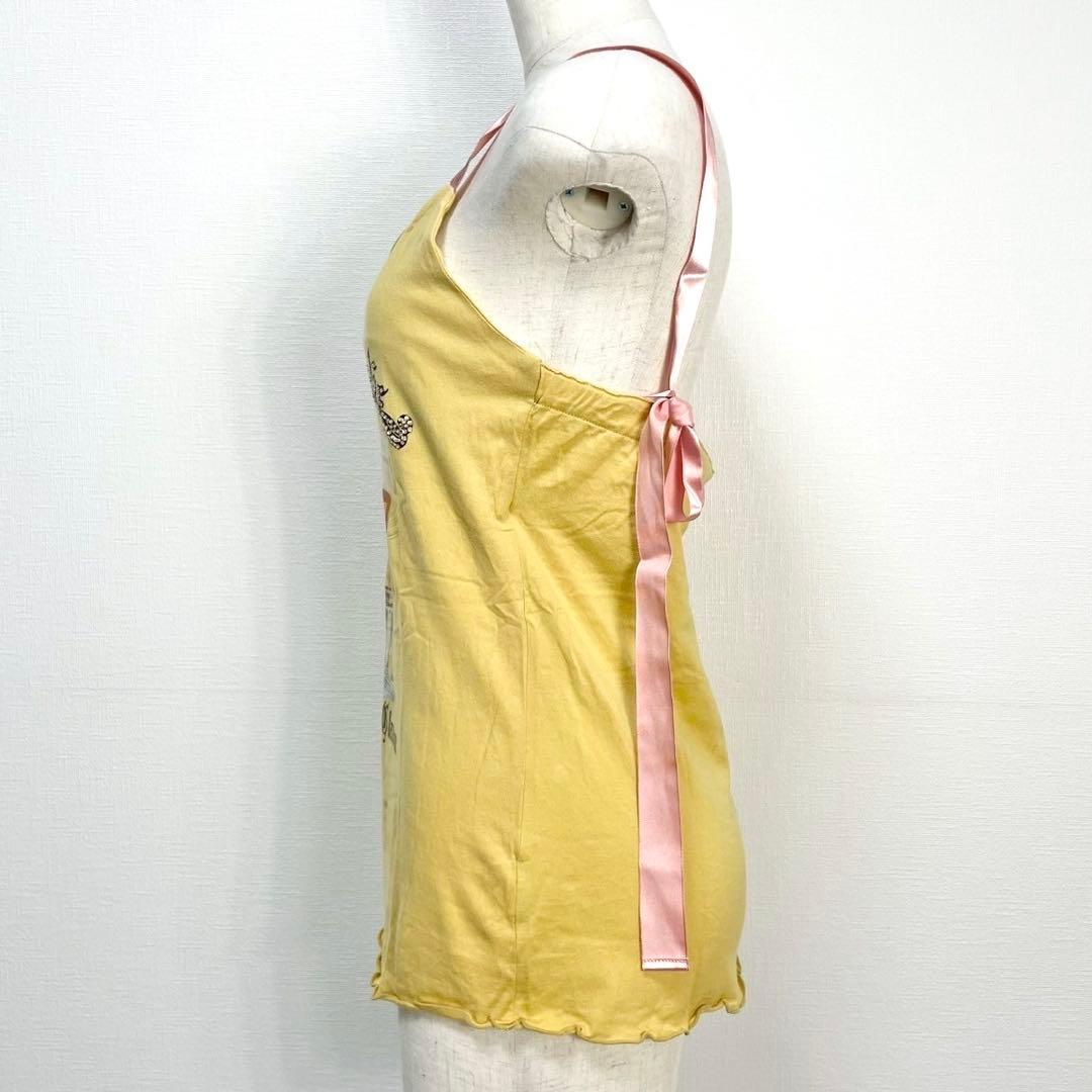 y2k❤️00s HYSTERIC GLAMOUR ラインストーンガールロゴキャミ