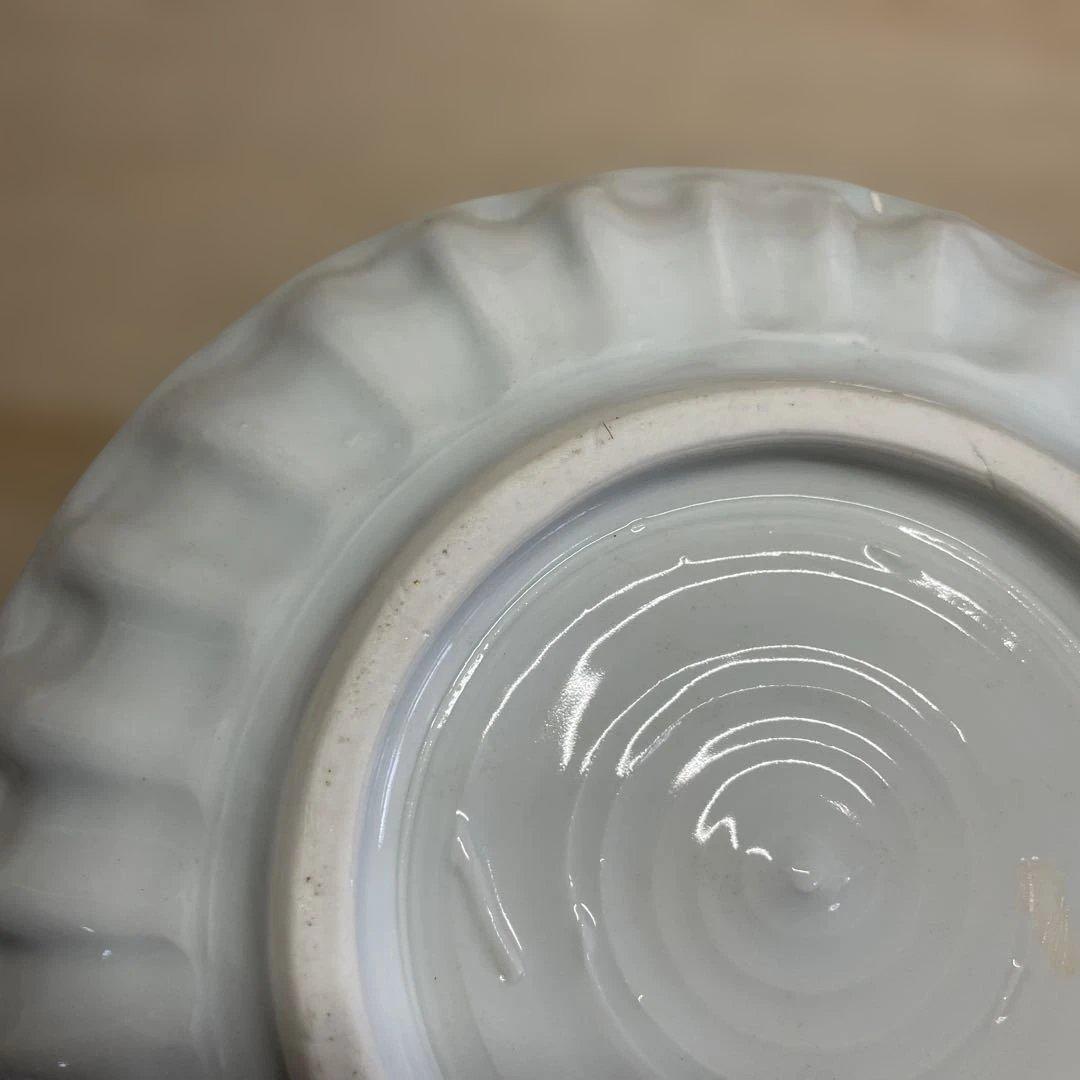 上田恒次　白磁菊皿　共箱