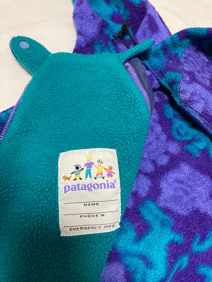 90s Patagonia パタゴニア USA製 フリース ロンパース12M