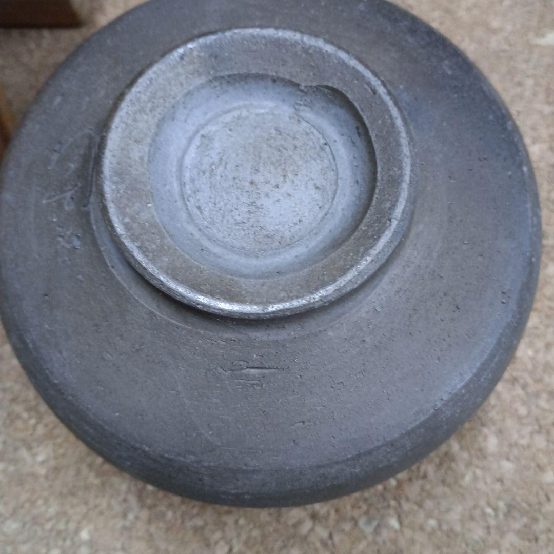 ４３８６）備前焼　抹茶椀　七十七代金重利衛門　陶弘造
