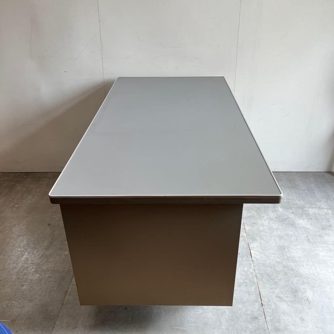 KOKUYO インダストリアル スチール デスク レトロ 両袖机 オフィス 鍵付