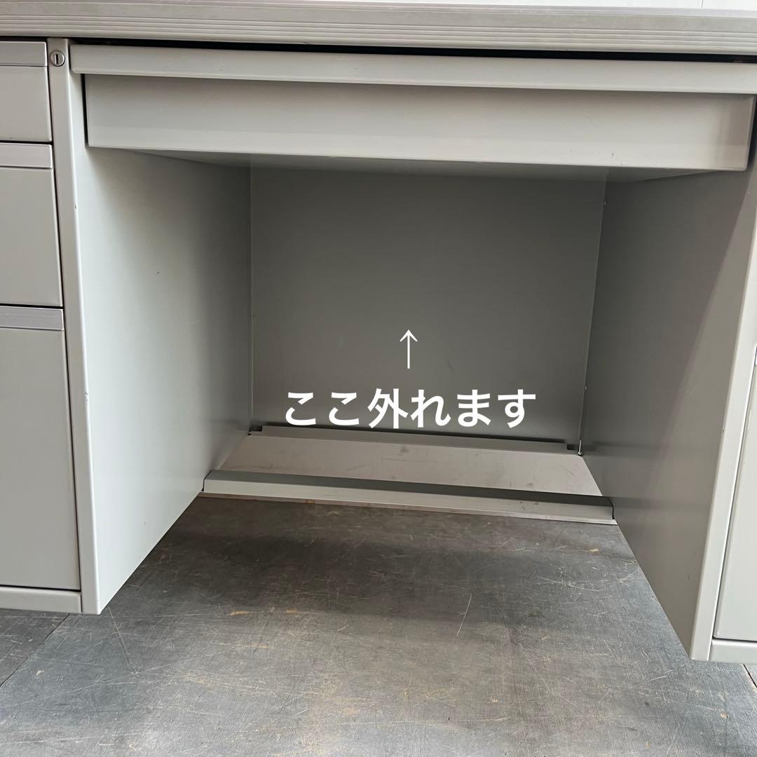 KOKUYO インダストリアル スチール デスク レトロ 両袖机 オフィス 鍵付