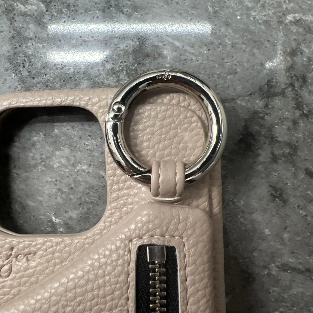 ajew ベージュ レザー iPhoneケース