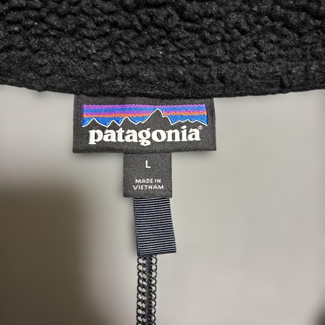 patagonia フリースベスト L 黒