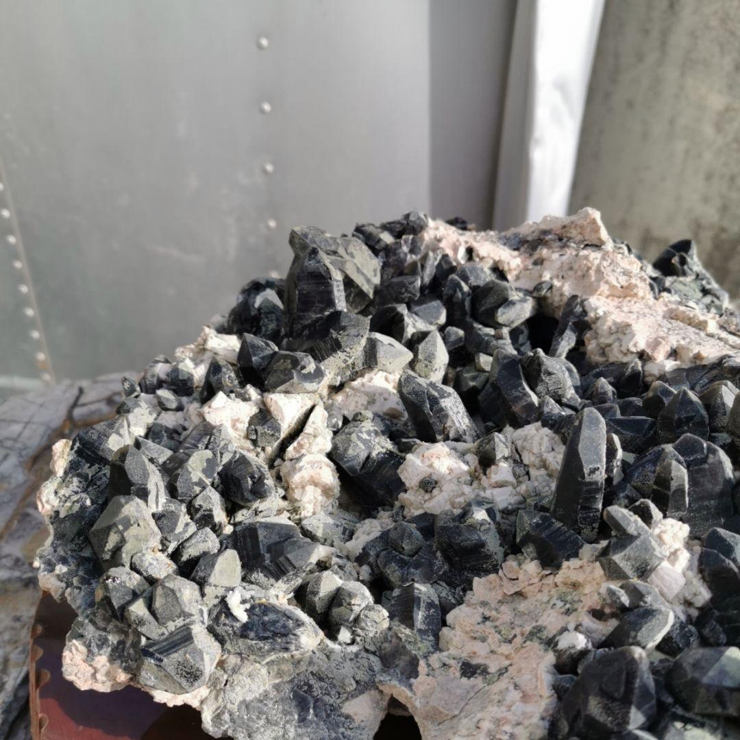 特大　モリオンクラスター　黒水晶　水晶　クリスタル　鑑賞石　石　置物