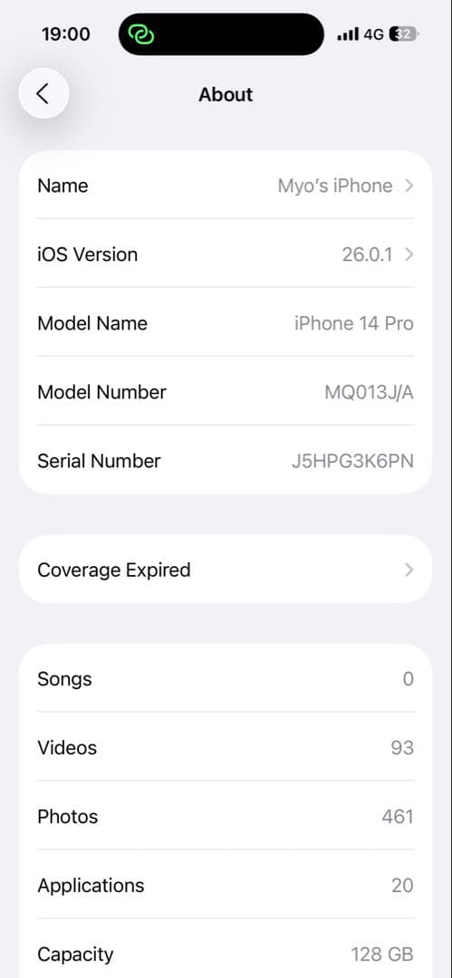 スマートフォン本体 I phone 14 Pro 128G