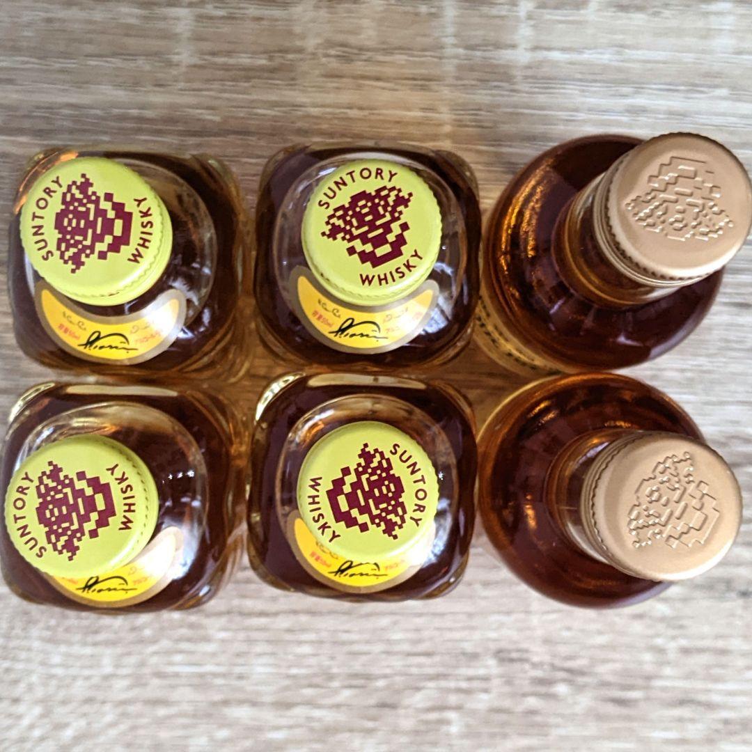 角瓶原酒　なめらか味わいモルト、角瓶　ミニチュアボトル　古酒未開栓　6本セット
