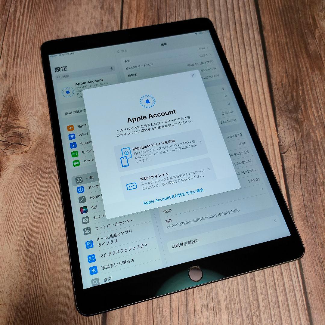 iPad Air 3世代 256GB グレー SIMフリー 超美品