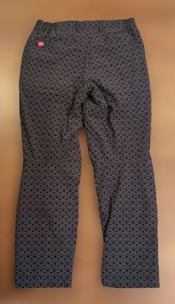 23区GOLF ゴルフ 撥水 高保温 総柄 中綿入ストレッチ ナイロン パンツL