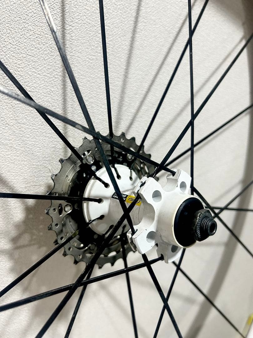 【Mavic KSYRIUM】貴重な白リム＋タイヤチューブ付◆マビック後輪のみ