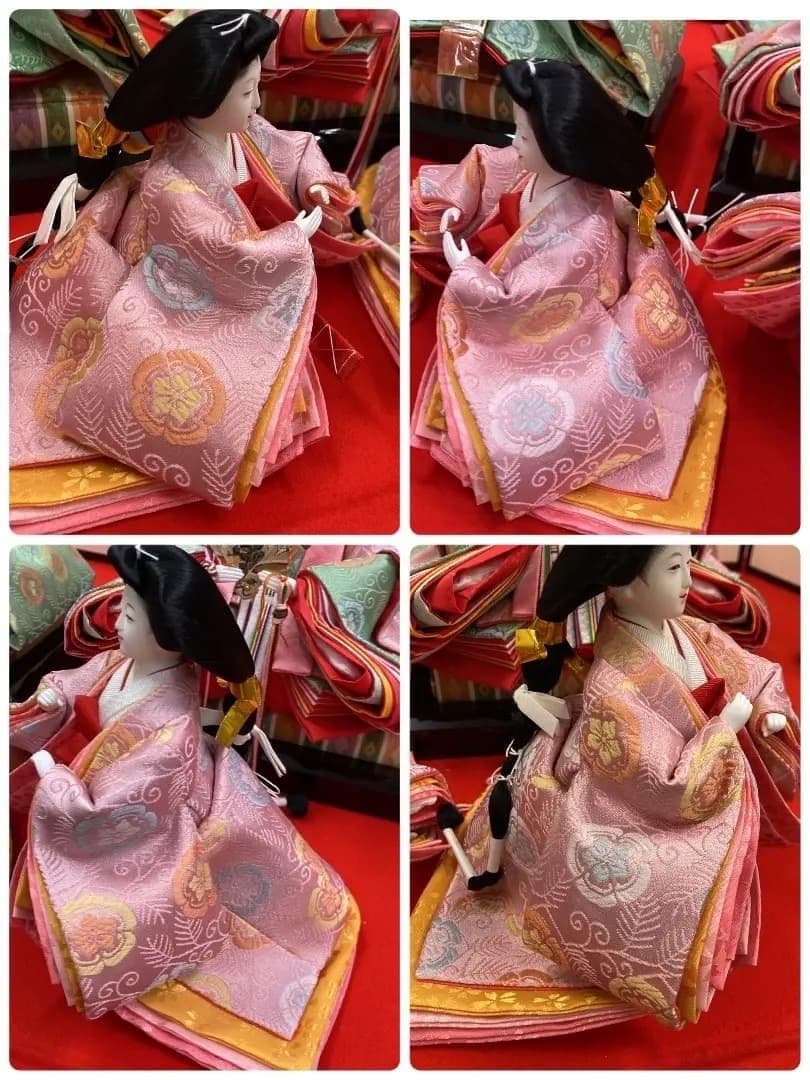 D4-2 美品　芥子サイズ　三人官女のみ　三段飾り官女のみ　ひな人形官女