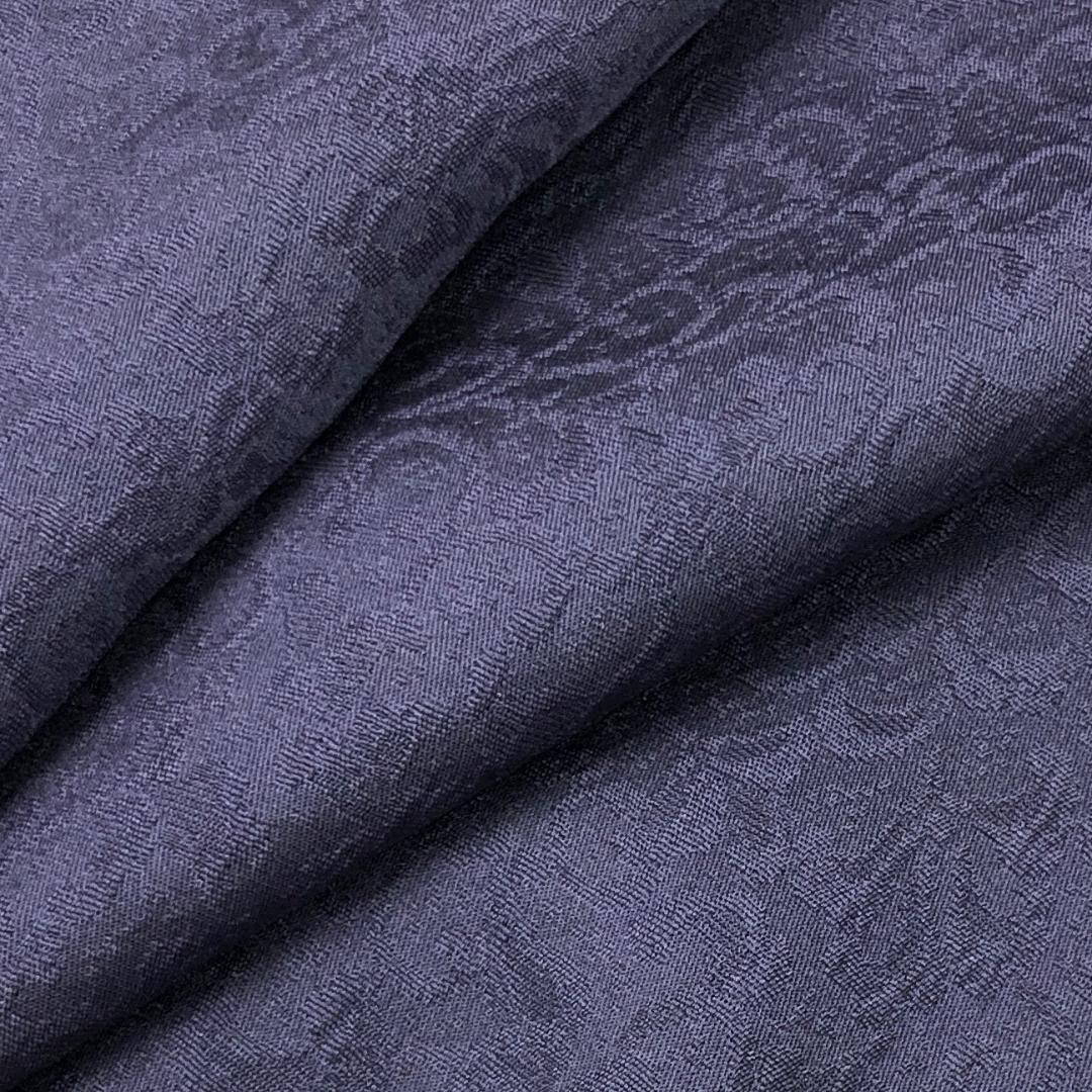 ☆ 色無地 螺鈿作家 甲斐泰造 二藍色 螺鈿 梅の花模様 しつけ糸 K-5433