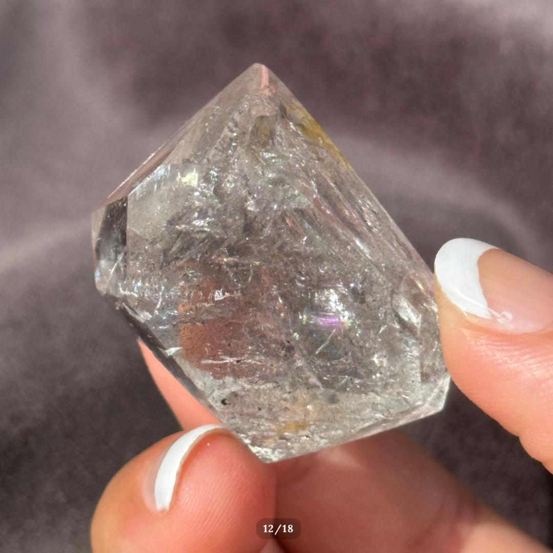 【水入り 水晶】アイリス クォーツ フリーフォーム エンハイドロ リモナイト