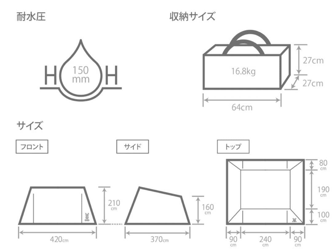 DOD ヨンヨンベースTC カーキ（TT5-962-KH）新品・未開封・送料込み